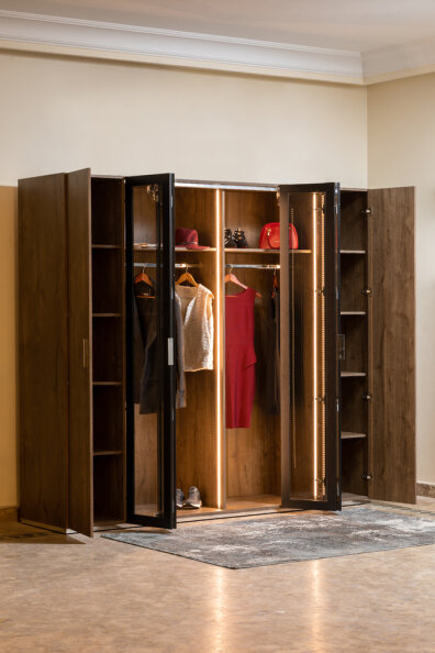 Diva Wardrobe with Glass Doors 1