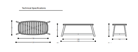 Skiff Durable Outdoor Pitch Pine Bench 2