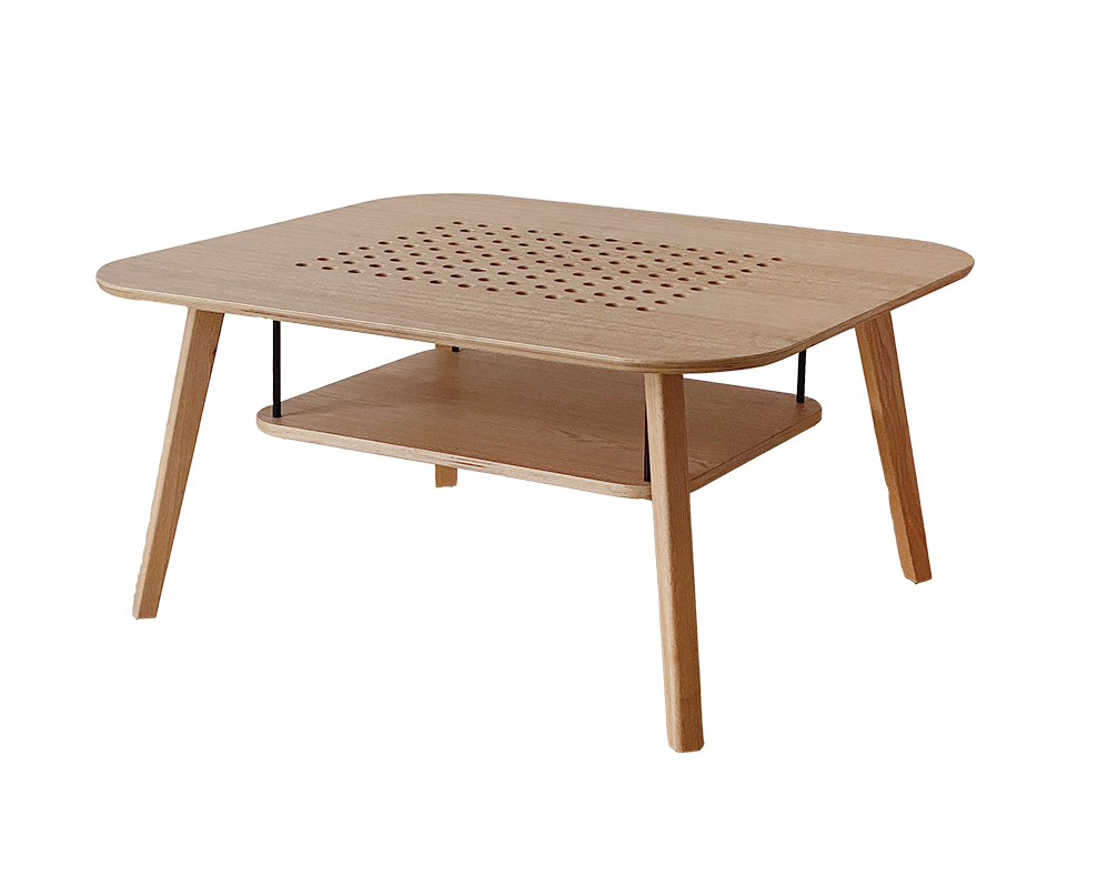 Nordica Alida Coffee Table - Oak Veneer - Lower Shelf 0