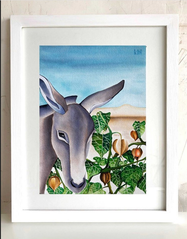 Donkey & Harankash Framed Fine Art Giclée Print 0