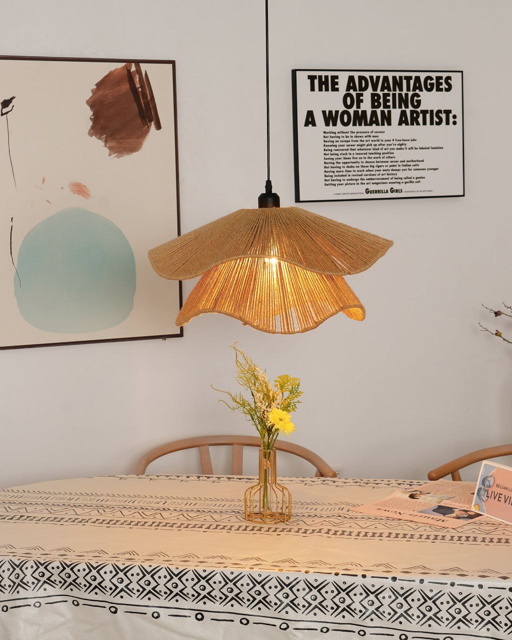 Burlap Ceiling Lamp - ARKC026 2
