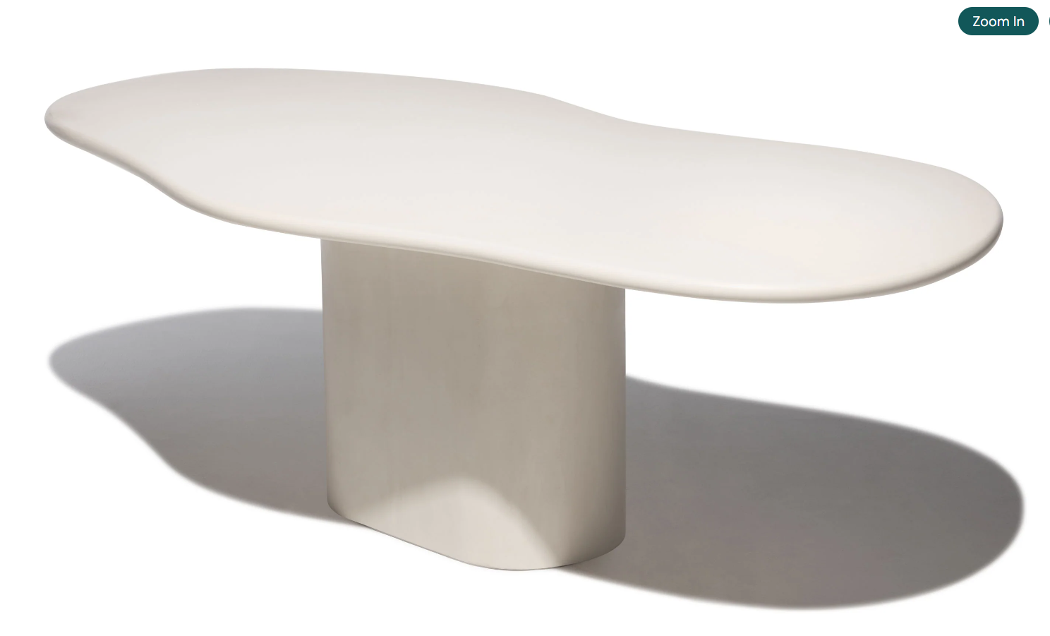 Caitie Organic Modern Dining Table With Sculpted Base 0