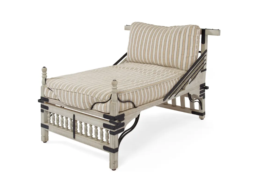 Indian Norag - Wooden Base With Upholstered Seat 0