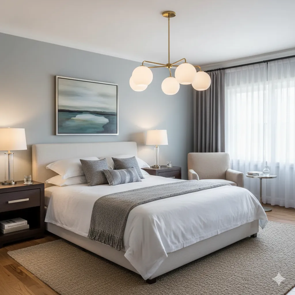 Modern Steel Ceiling Lamp With 5 Opal Globes Gold - YL729 1