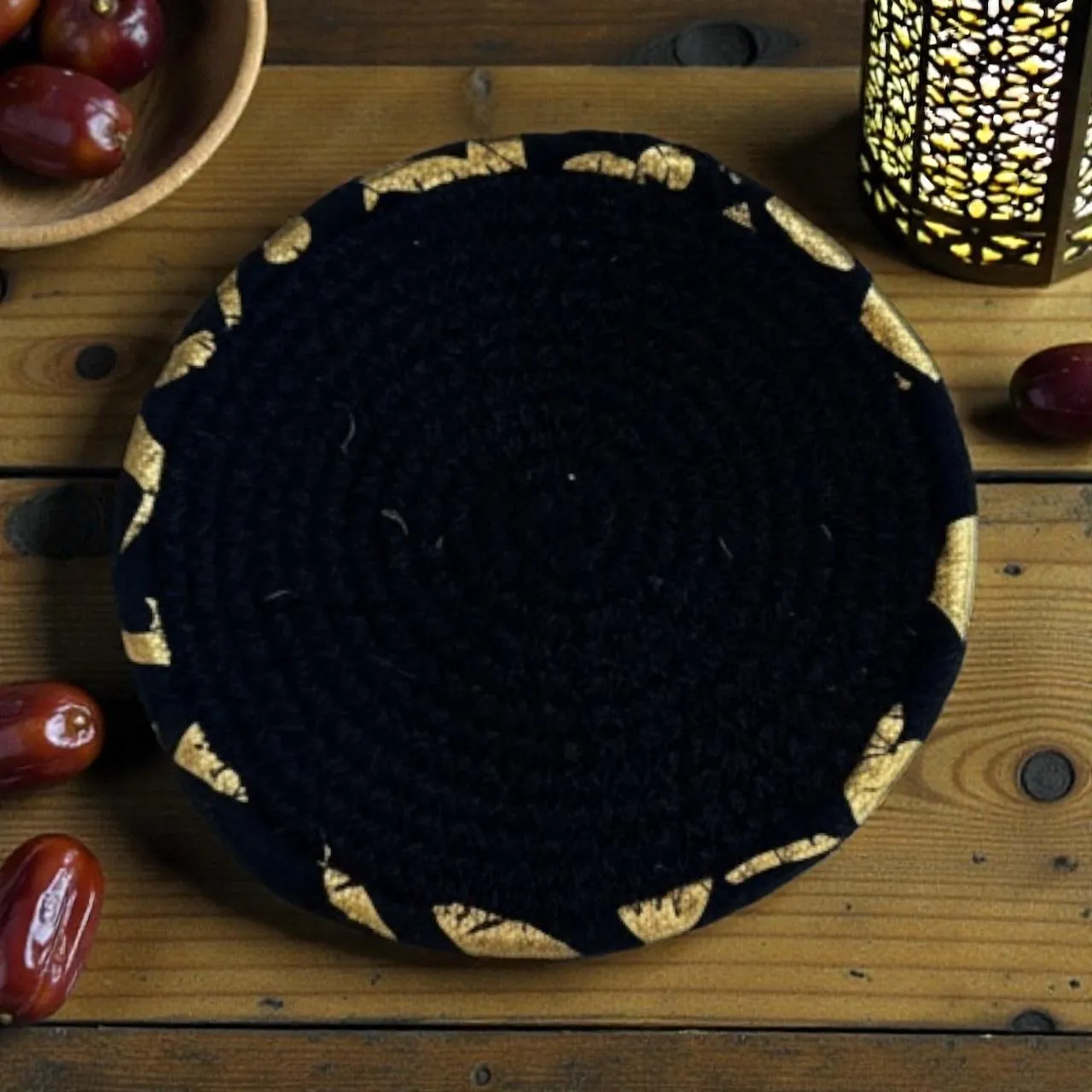 Ramadan Round Jute Coaster 1