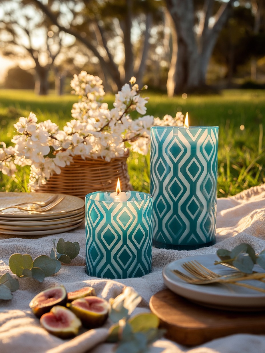 Azur Ikat Scented Candle 1