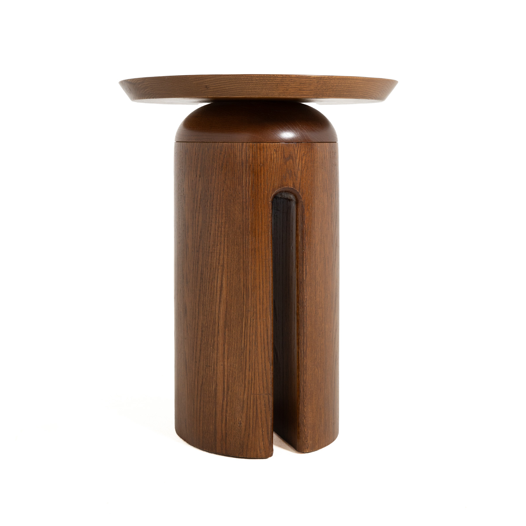 Rosie Oak Side Table – Solid Wood Design With A Stylish Slit 1