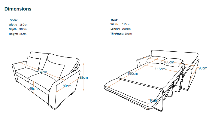 Prague Sofa Bed - Fully Upholstered 4