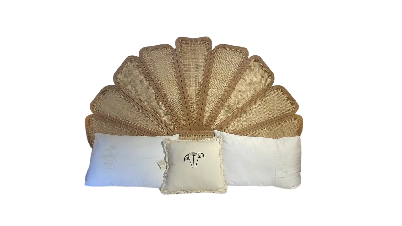 Flower Cane Headboard - Elegant Design - Sturdy Frame 2