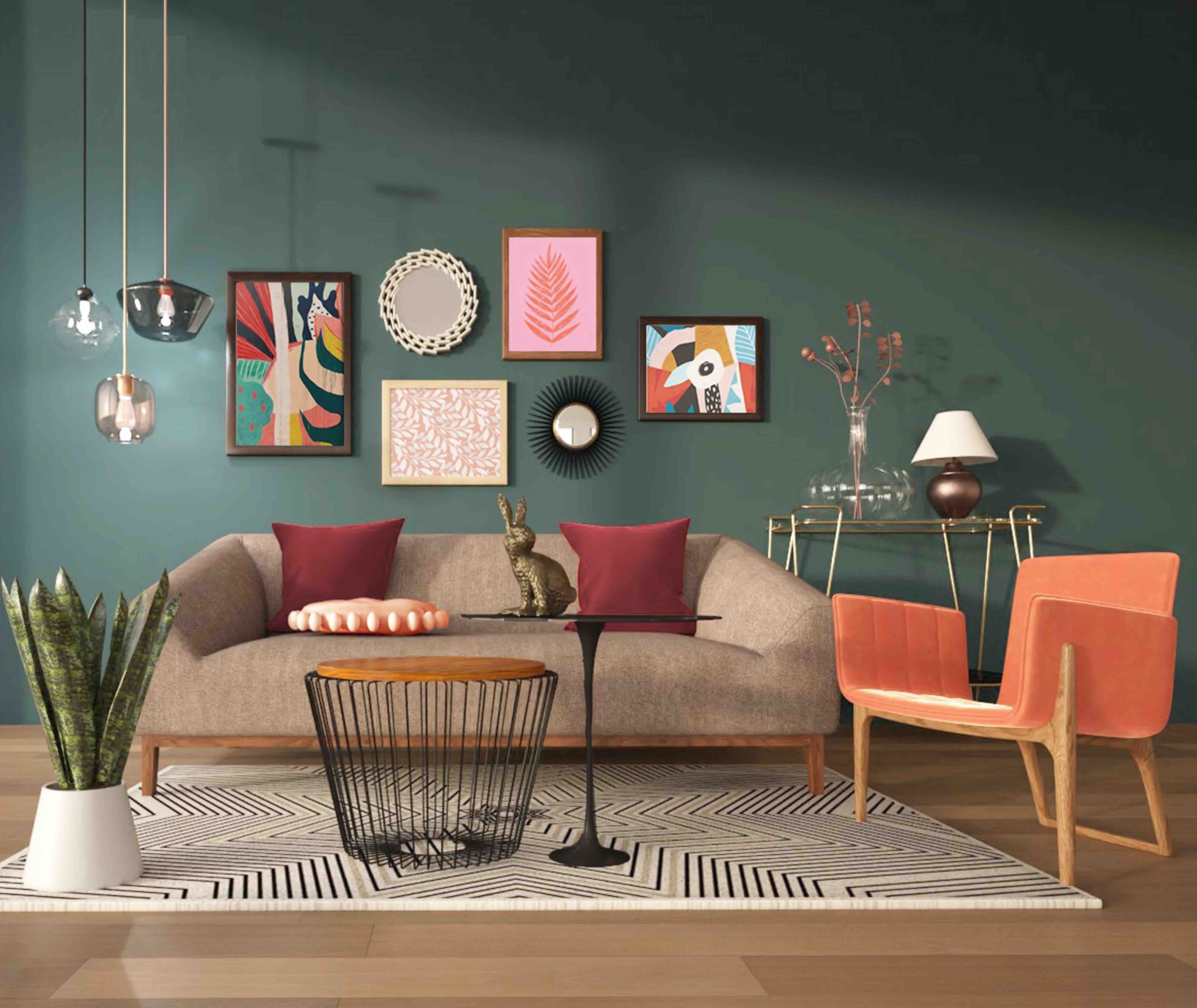 Colorful Eclectic Living Room
