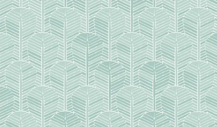 Edfu Palm Fabric - Aqua